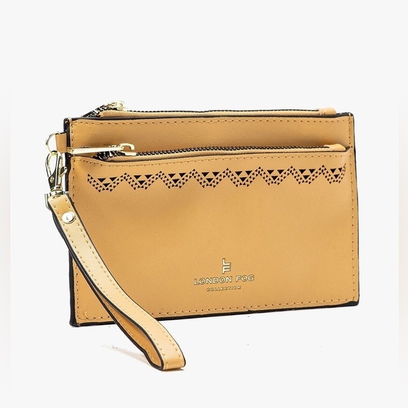 NWT London Fog HANNAH LASER CUT WRISTLET DOUBLE ZIP - Picture 2 of 8